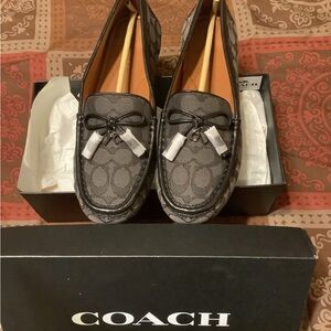NEW Coach logo loafers MOIRA SIG JACQ